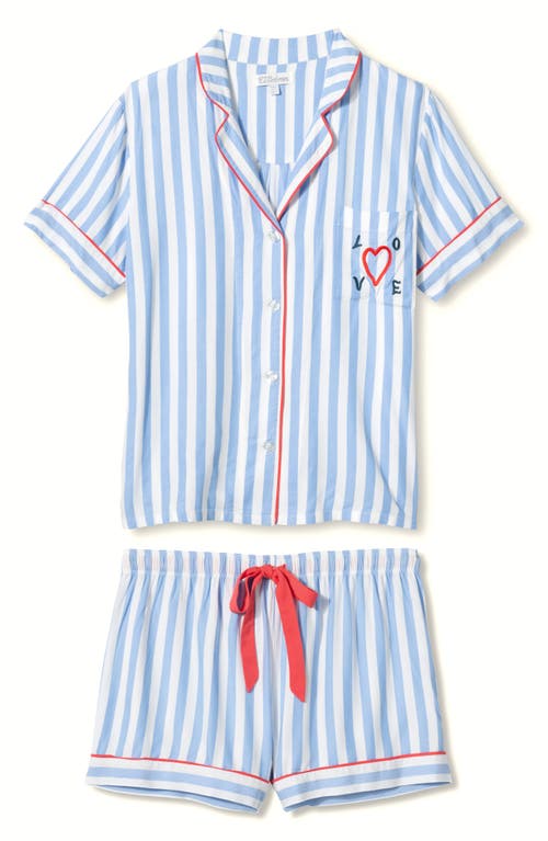 Pj Salvage Lady Luck Jersey Short Pajamas In Blue