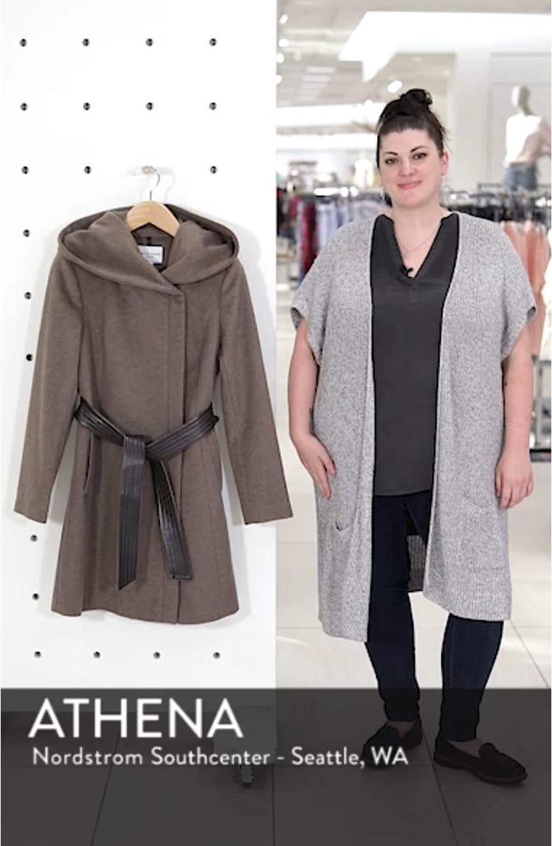 Cole Haan Belted Asymmetrical Wool Coat, sales video thumbnail