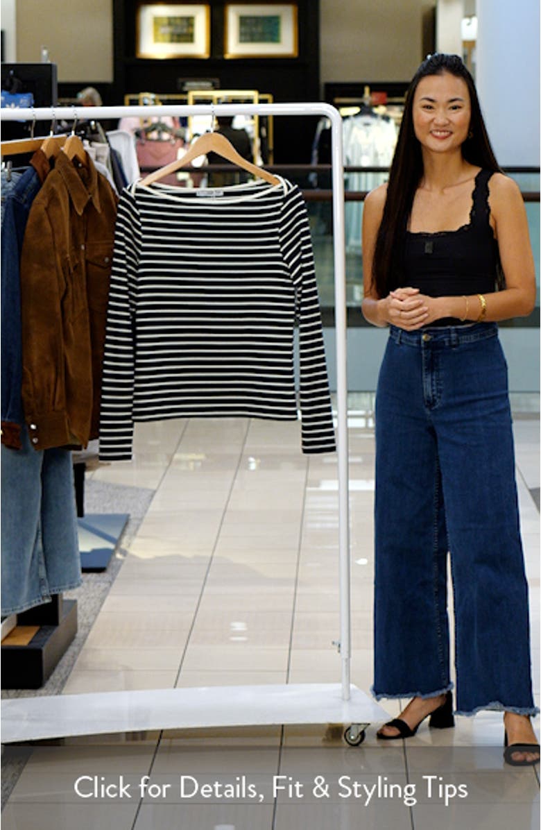 Stripe Boat Neck Top, sales video thumbnail