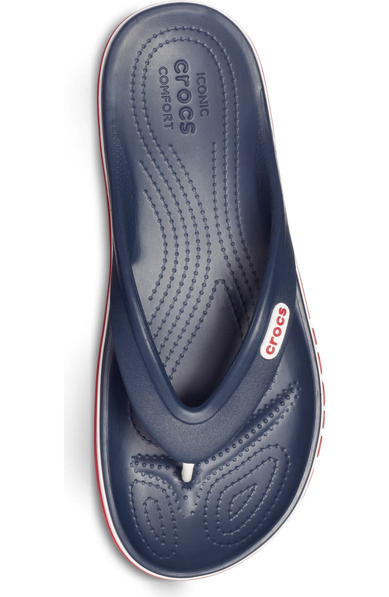 CROCS Bayaband Flip Flop Sandal, Alternate, color, Navy/Pepper