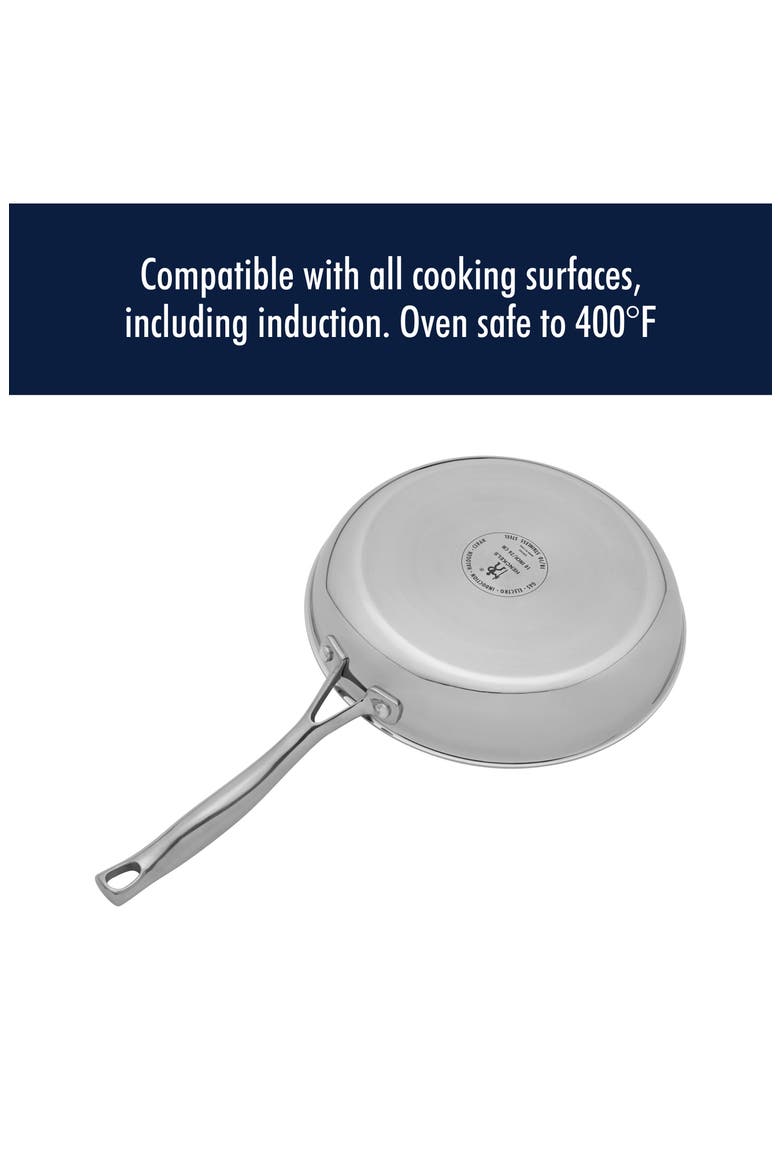Clad H3 Two-Piece Stainless Steel Frying Pan Set, Alternate, color, SILVER