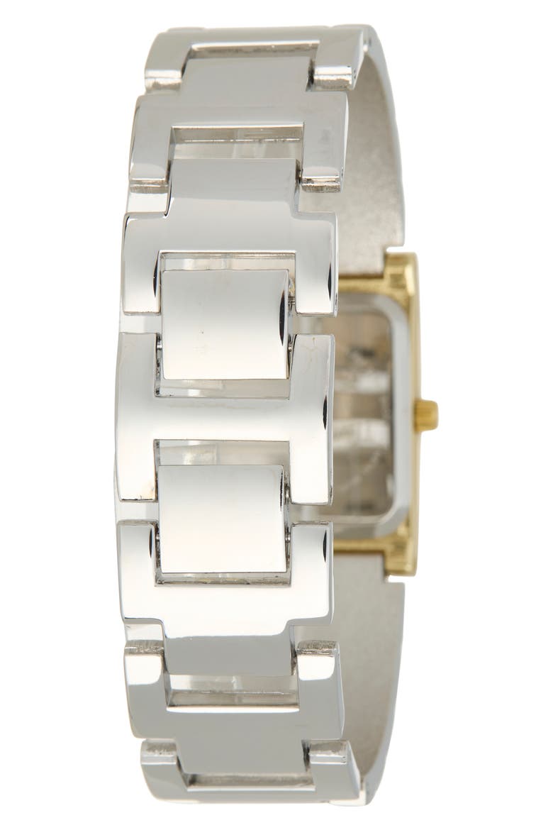 Buddha Face Square Bracelet Watch, 22mm, Alternate, color, TWO TONE