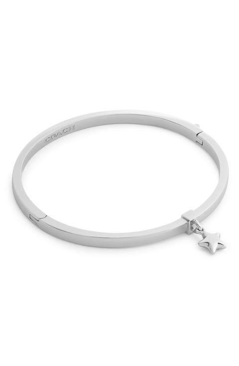 Star Charm Thin Hinge Bangle