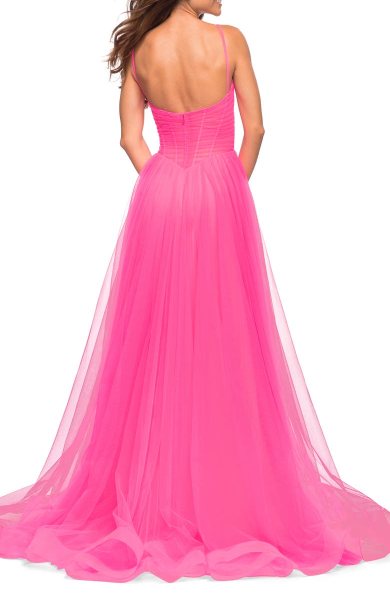 La Femme Exquisite Tulle A-Line Gown, Alternate, color,