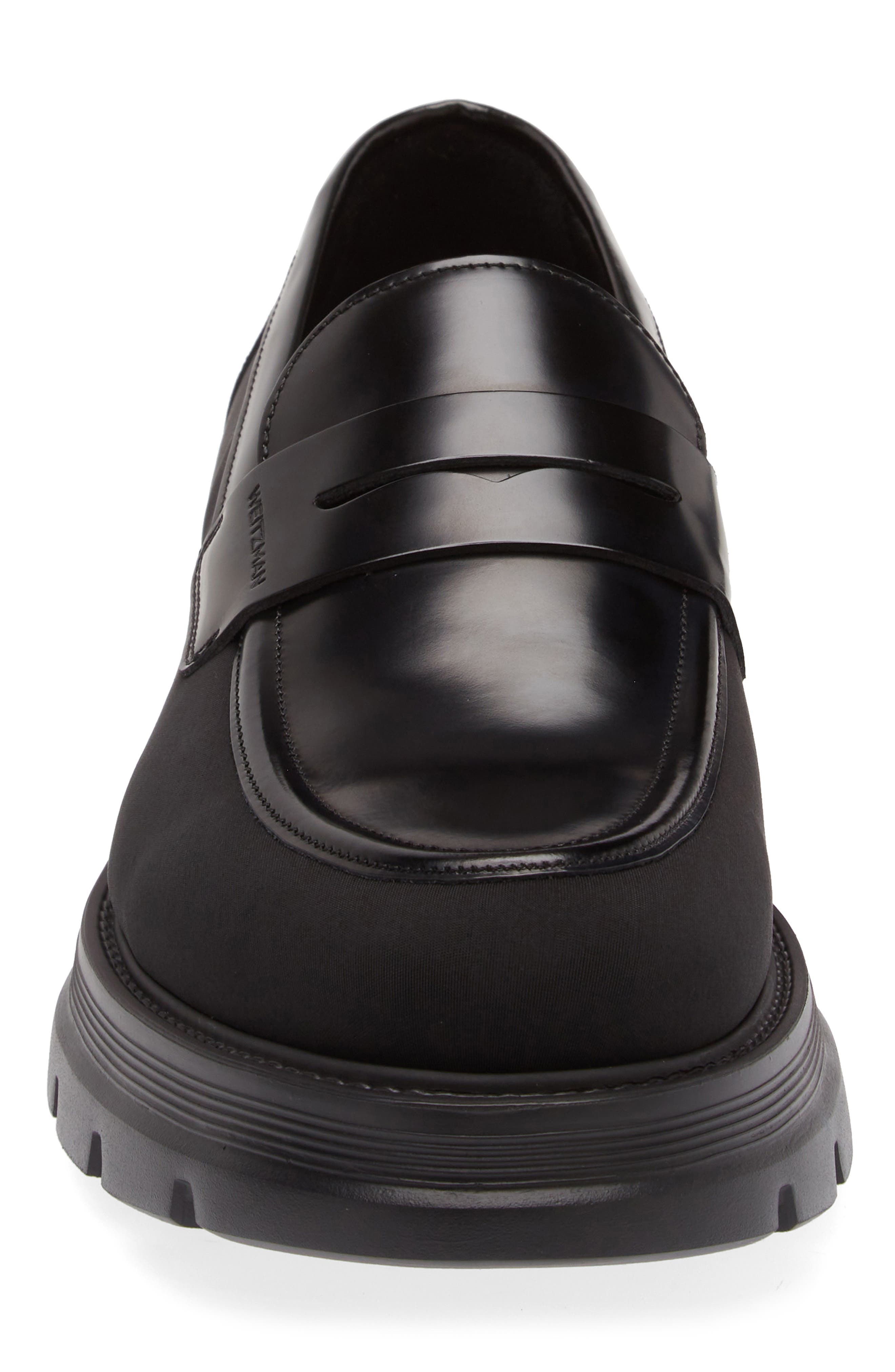 Stuart Weitzman Club LA Lugged Penny Loafer, Alternate, color, Black