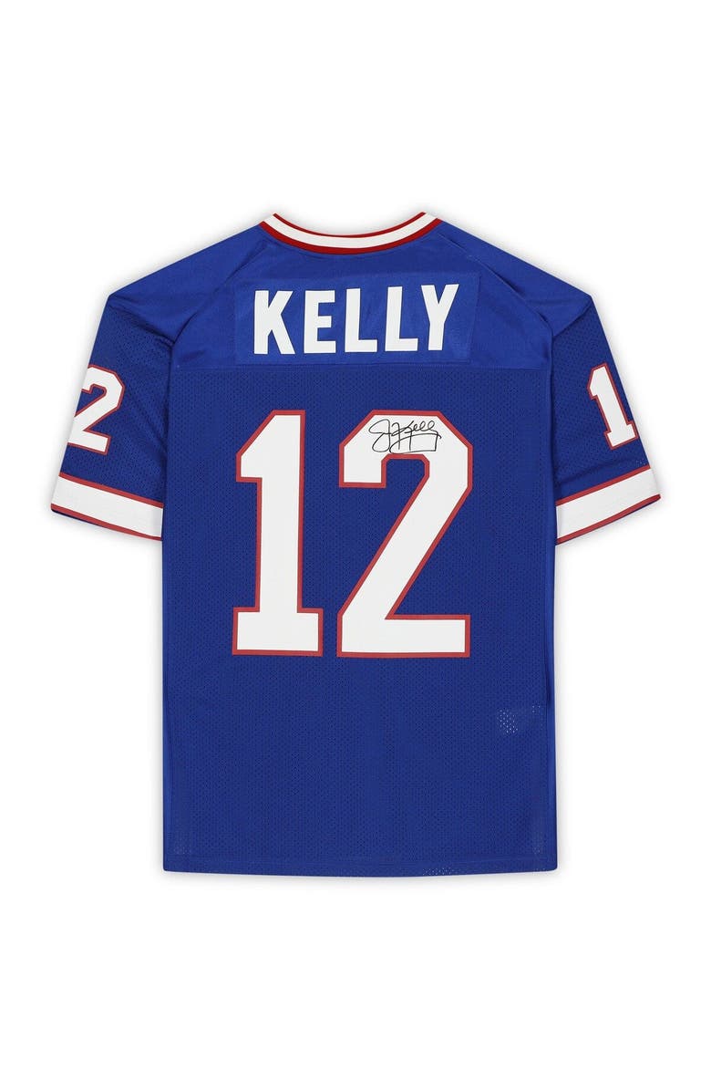 FANATICS AUTHENTIC Jim Kelly Buffalo Bills Autographed Blue Mitchell & Ness 1994 Authentic Jersey, Alternate, color,