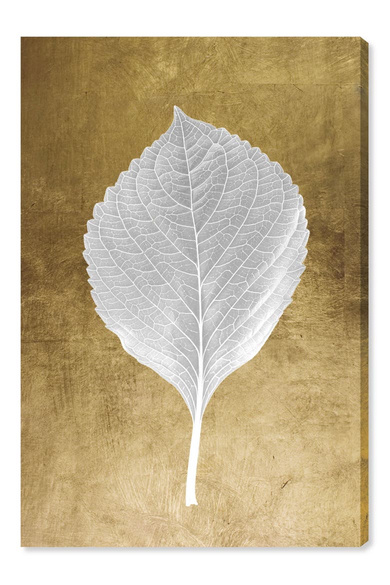 Leaf in Gold I Canvas Wall Art, Main, color, METALLIC GOLD