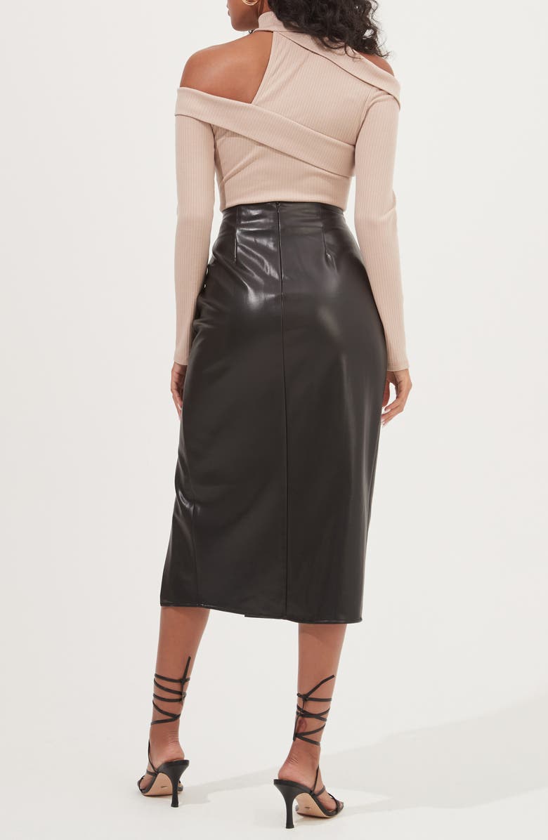 ASTR the Label Alondra Faux Leather Skirt, Alternate, color, 