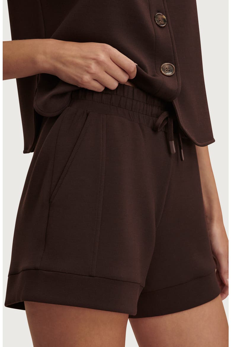 Atrium High Waist Shorts, Alternate, color, COFFEE BEAN