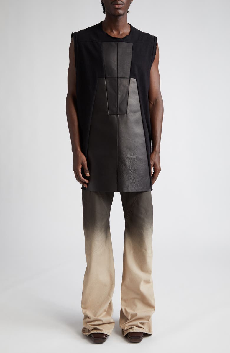 Rick Owens Pantaloni Bias Cut Stretch Bootcut Jeans, Alternate, color,