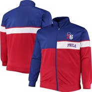 PROFILE Men's Royal/Red Philadelphia 76ers Big & Tall Pieced Body Full-Zip Track Jacket