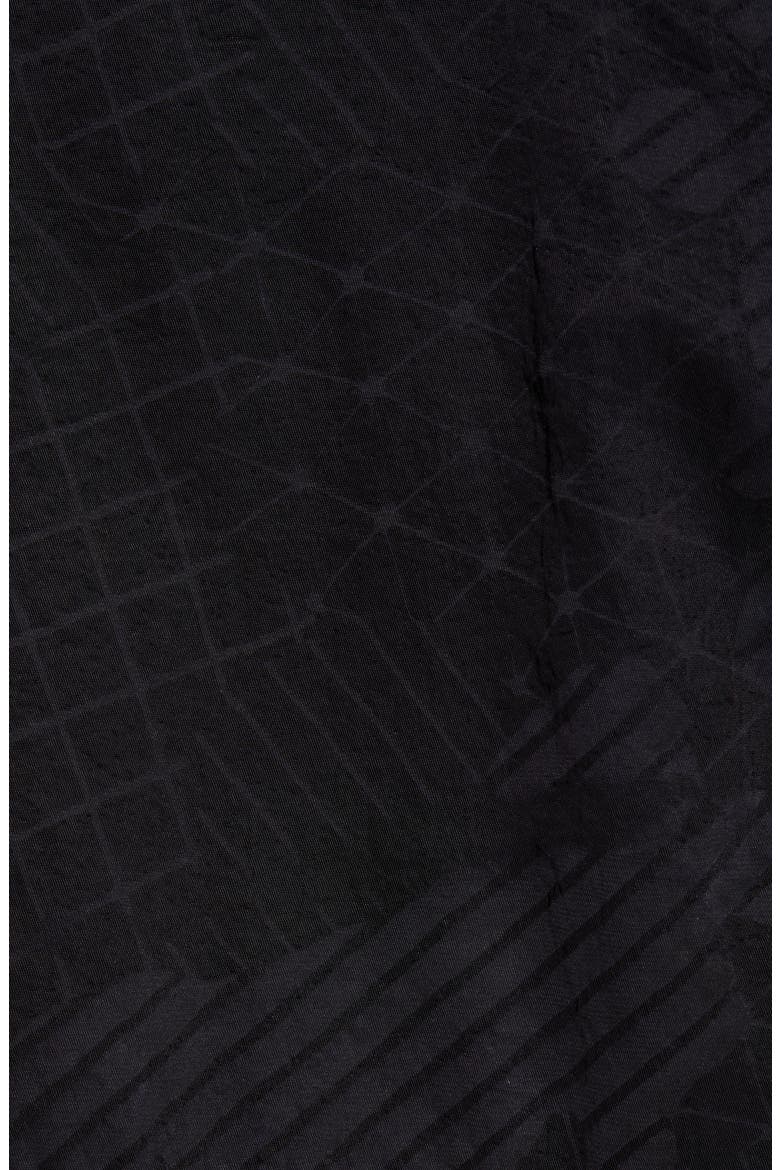 Embossed Water Resistant Hooded Nylon Jacket, Alternate, color, EBONY