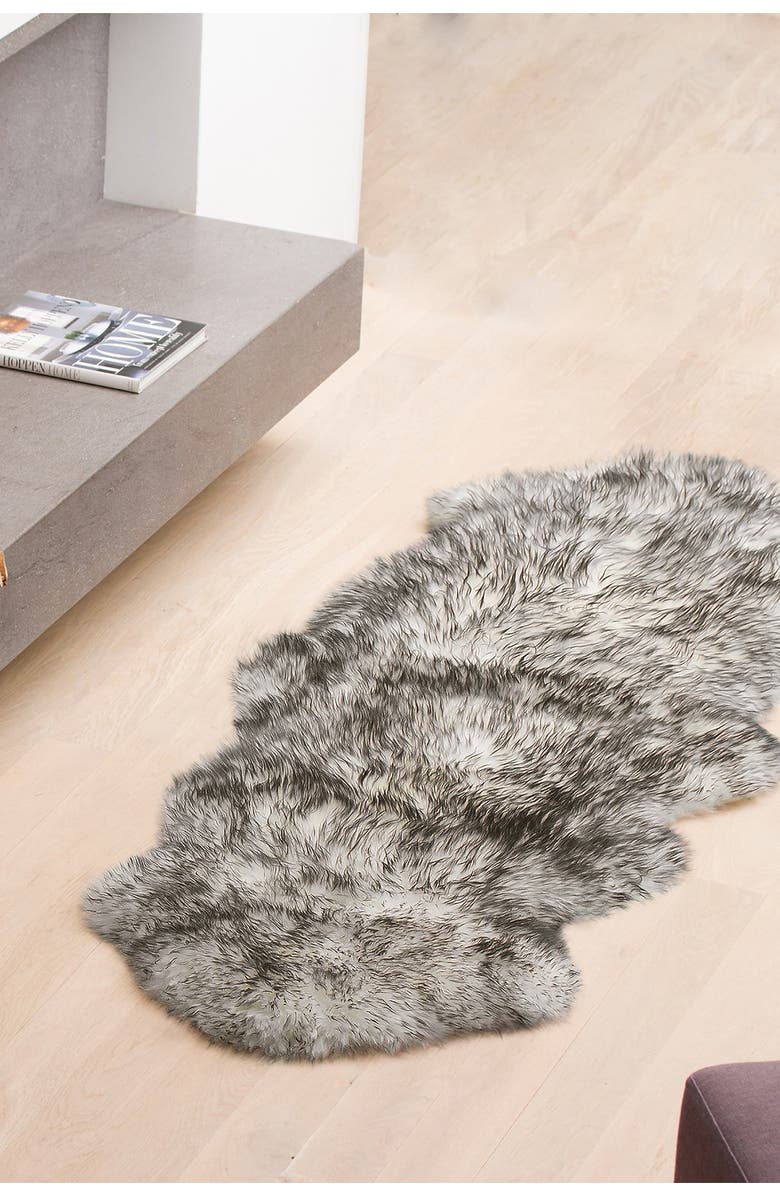 NATURAL New Zealand Genuine Sheepskin Rug, Alternate, color, Gradient Grey