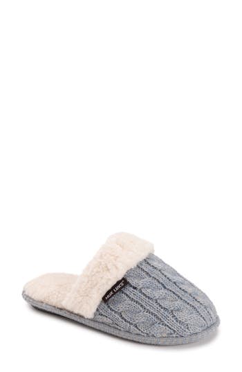 Muk Luks Frida Faux Fur Lined Scuff Slipper