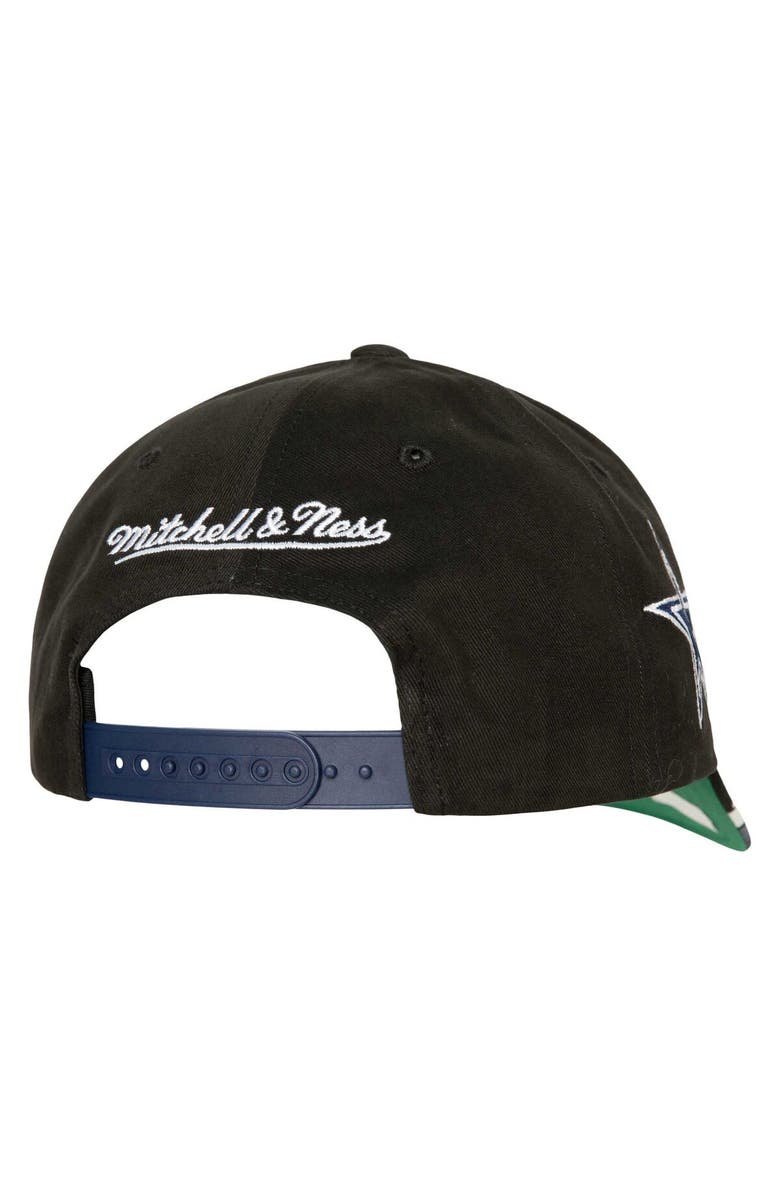 Mitchell & Ness Men's Mitchell & Ness  Black Dallas Cowboys Brushed Past Ya Pro Snapback Hat, Alternate, color, 