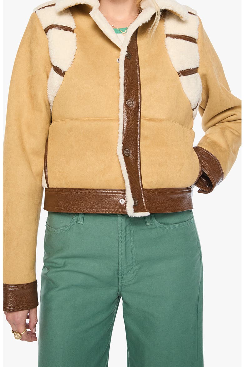 The Tripper Faux Leather & Faux Suede Puffer Jacket, Main, color, MIXED MEDIA