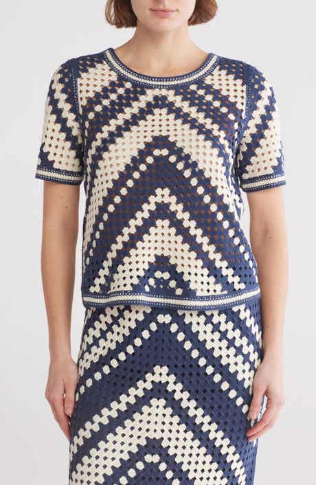 DR2 by Daniel Rainn Crochet Sweater Top