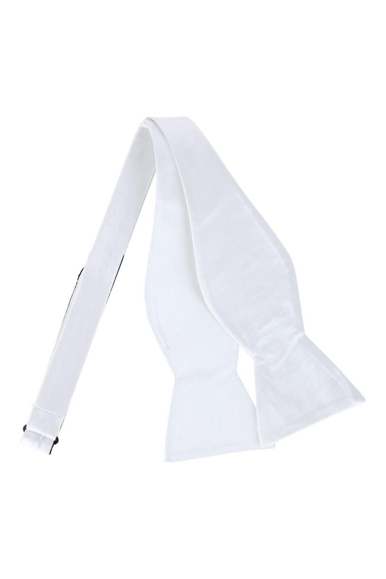 Sutton Silk Bow Tie, Alternate, color, WHITE