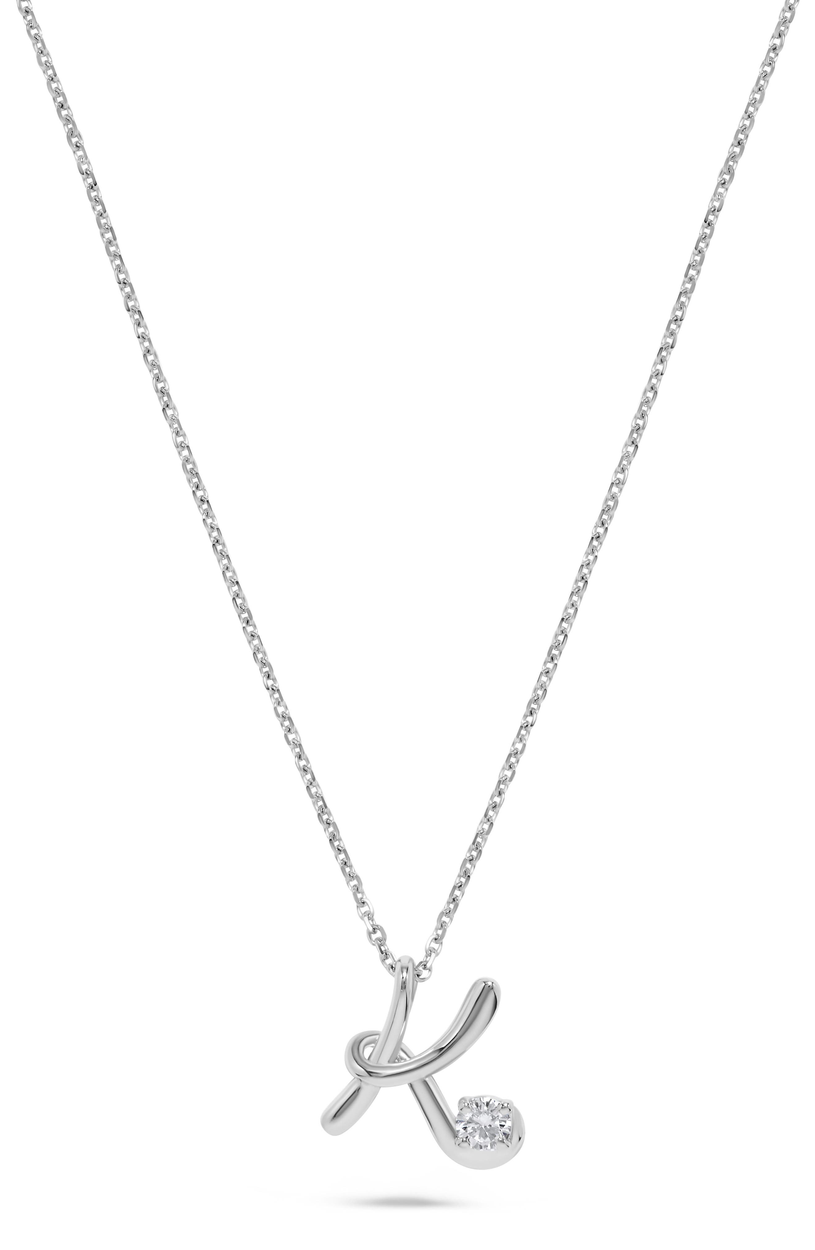 H.J. Namdar Diamond Letter K Necklace