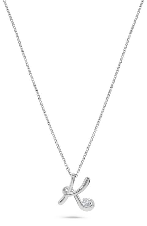 Diamond Letter K Necklace