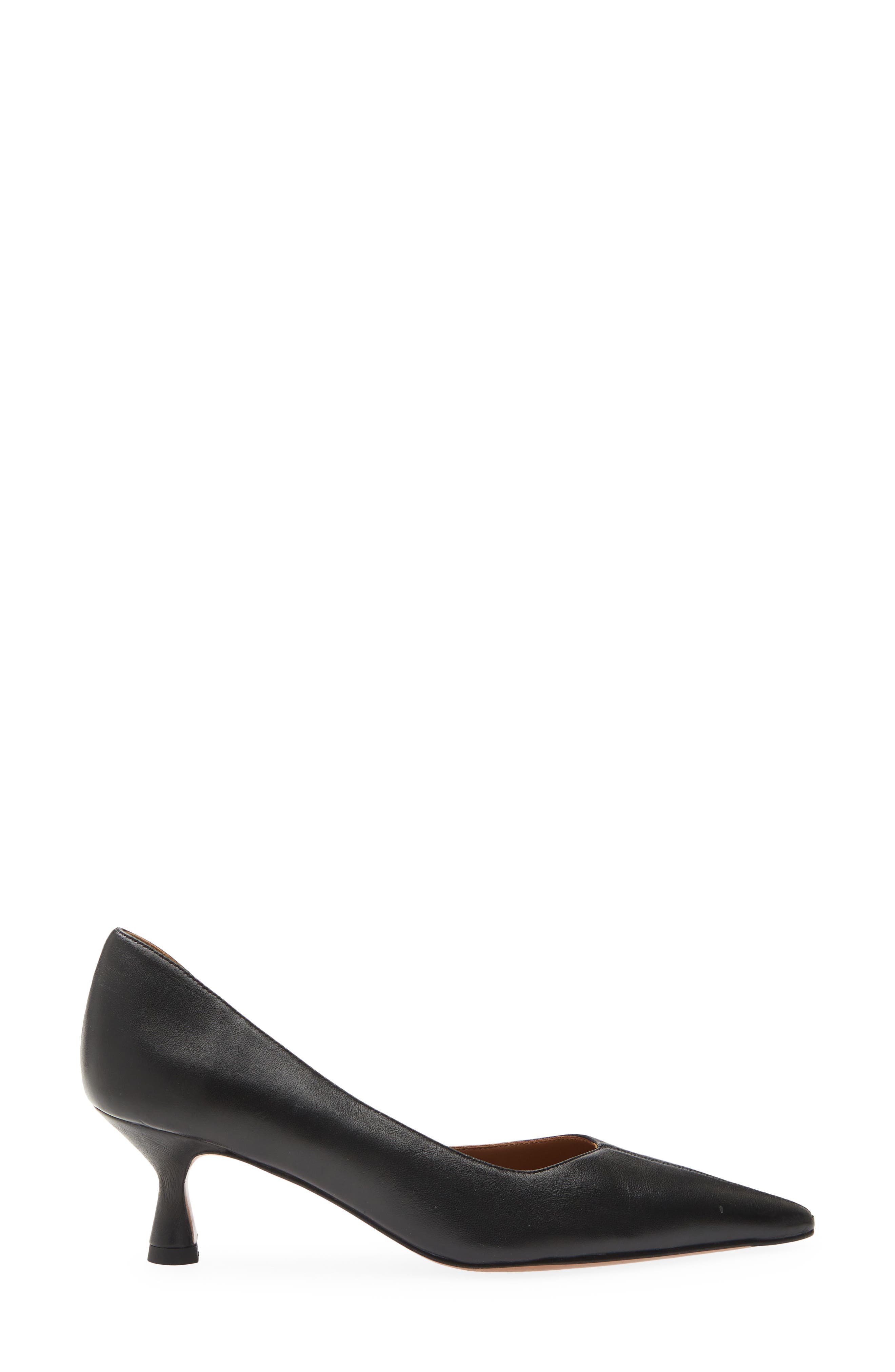 Irsina Leather Pump, Alternate, color, BLACK