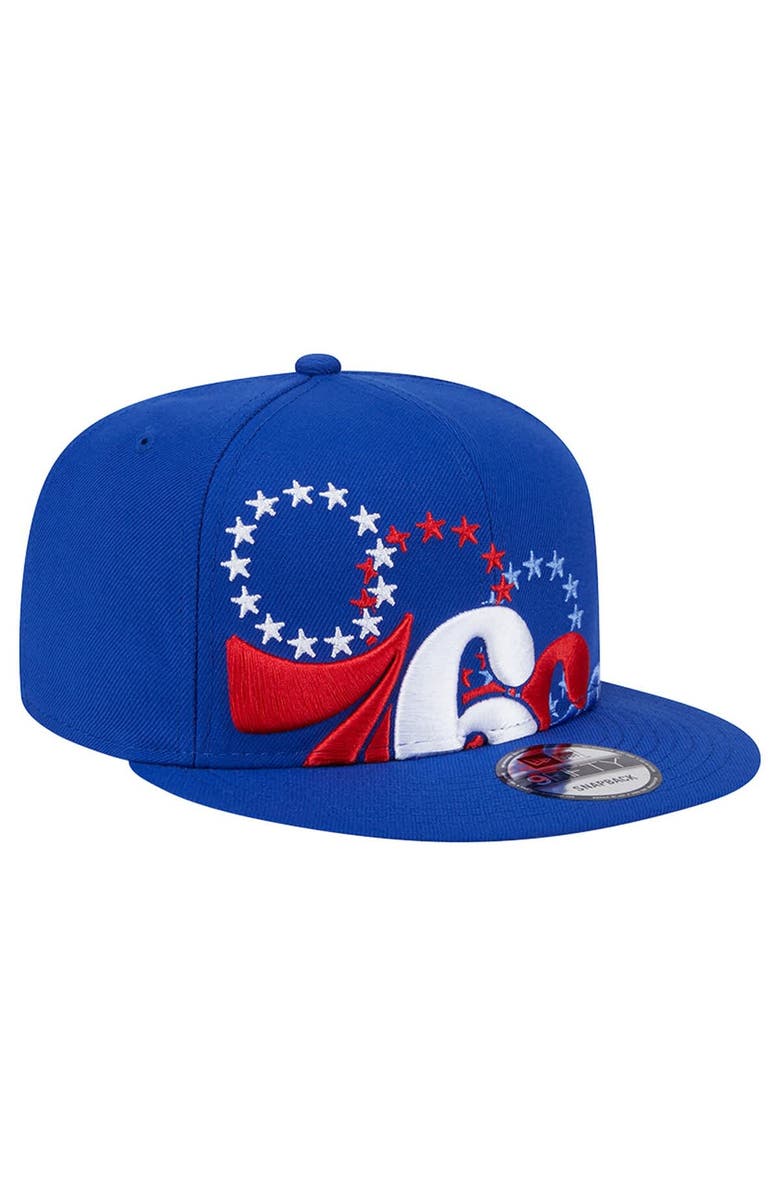 New Era Men's New Era Royal Philadelphia 76ers Sport Night Team Shadow 9FIFTY Snapback Hat, Alternate, color, Royal