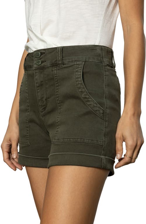 Sanctuary Renegade Stretch Twill Utility Shorts In Kalamata