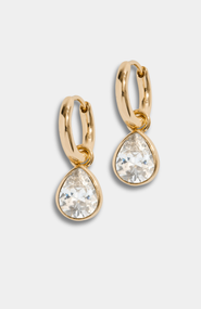 Stella & Dot Elisa Reversible Huggie Hoop Earrings
