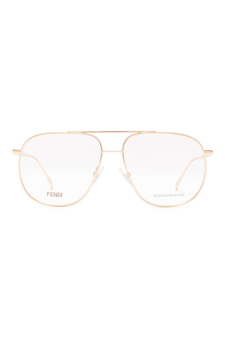 57mm Aviator Optical Frames, Main, color, ROSE GOLD