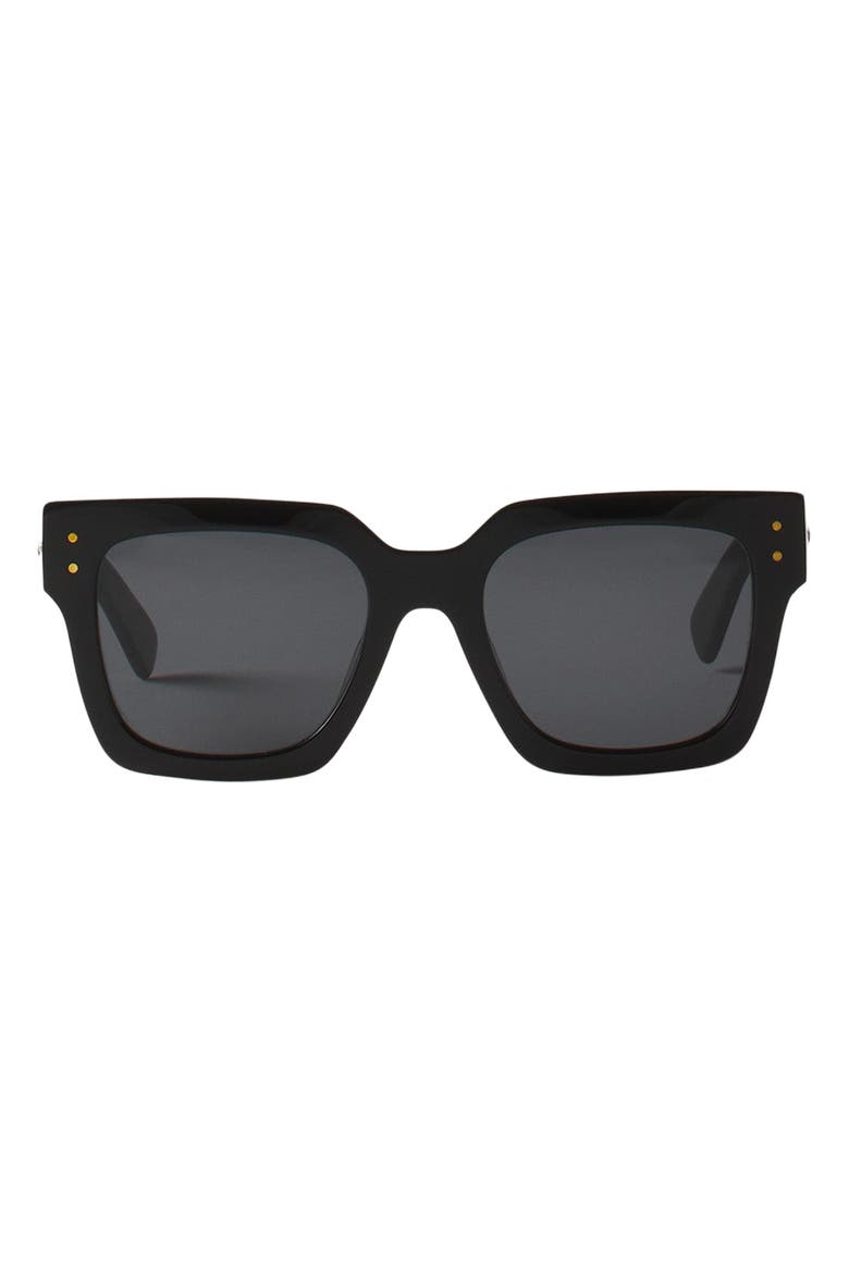 Lunettes Maxi Rectangle Lanvin Signature, Main, color, Black