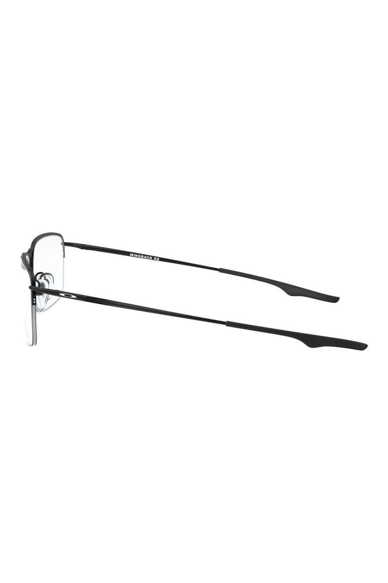 Wingback SQ 54mm Semirimless Rectangular Optical Glasses, Alternate, color, BLACK