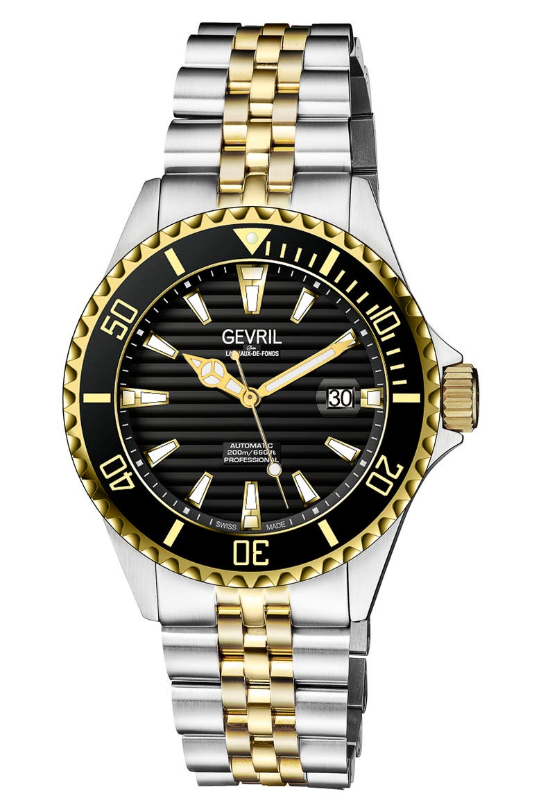 Chamber Two-Tone Bracelet Watch, 43mm, Main, color, TWO TONE SS/ G