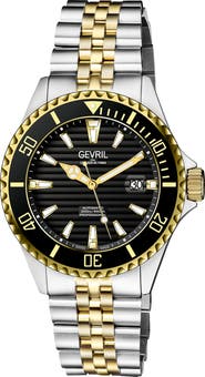 GEVRIL Chamber Two-Tone Bracelet Watch, 43mm