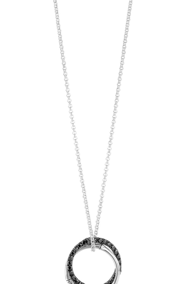 John Hardy Bamboo Lava Interlocking Pendant Necklace, Alternate, color, 