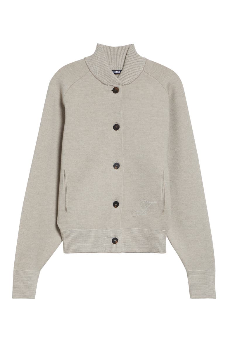 Le Lavande Bomber Cardigan, Alternate, color, GREIGE