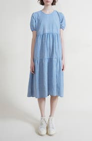 DENIMIST Tiered Cotton Midi Dress