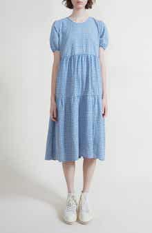 DENIMIST Tiered Cotton Midi Dress