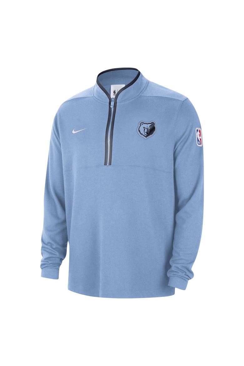 Men's Nike Light Blue Memphis Grizzlies Authentic Performance Half-Zip Jacket, Alternate, color, Light Blue
