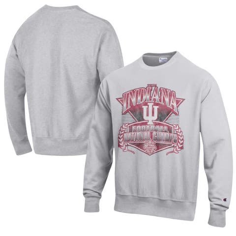 Unisex Champion Heather Gray Indiana Hoosiers College Football Playoff 2025 National Champions Reverse Weave Sweatshirt