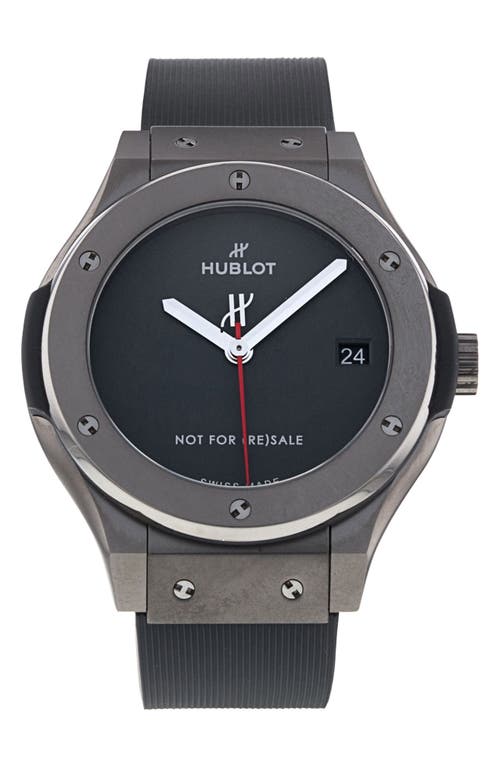 Watchfinder & Co. Hublot Preowned 2023 Classic Fusion Chronograph Rubber Strap Watch, 39m in Grey 