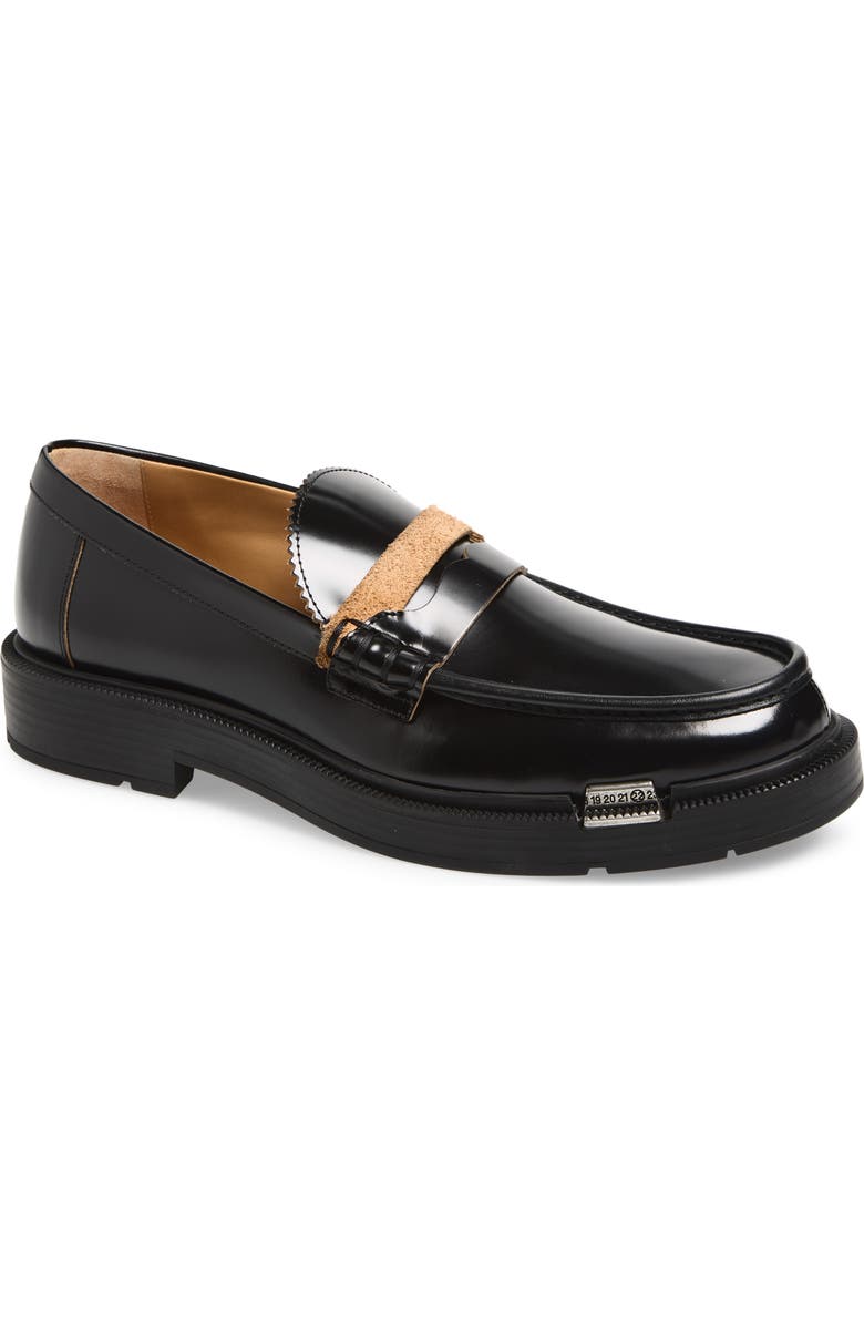 Maison Margiela Décortiqué Penny Loafer, Main, color, Black