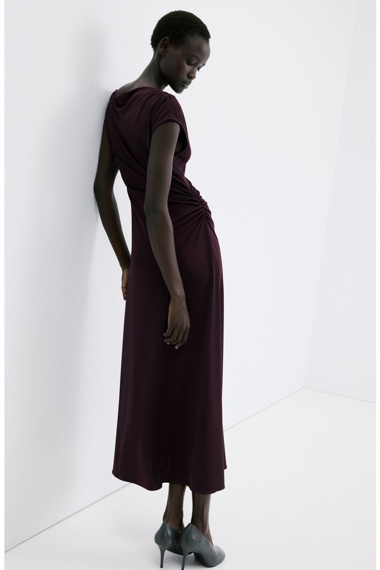 Ruched Maxi Dress, Alternate, color, WINE