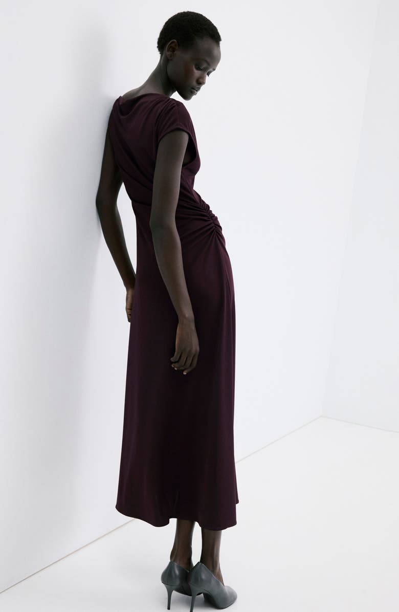 MANGO Ruched Maxi Dress, Alternate, color,