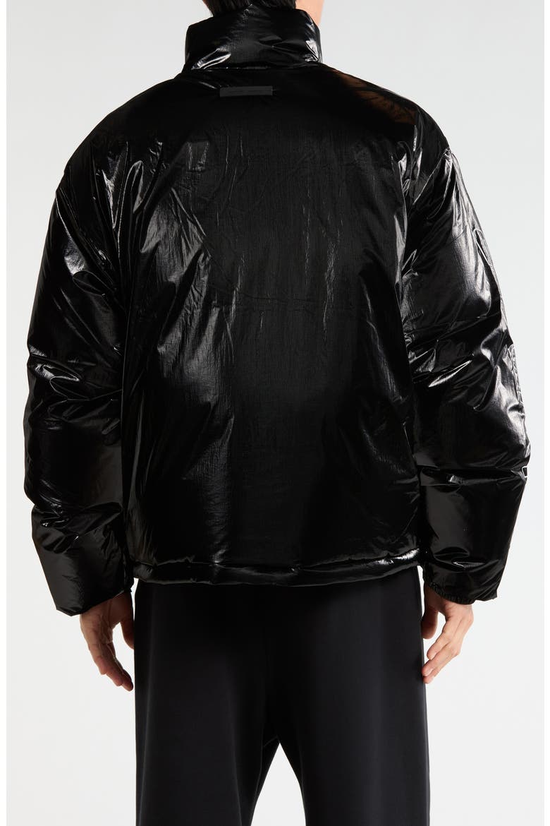 Puffer Jacket, Alternate, color, METALLIC BLACK