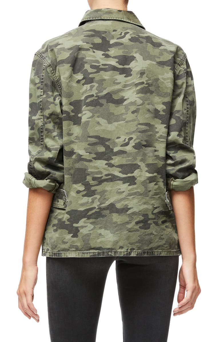 Good American Camo Snap Front Jacket, Alternate, color, 