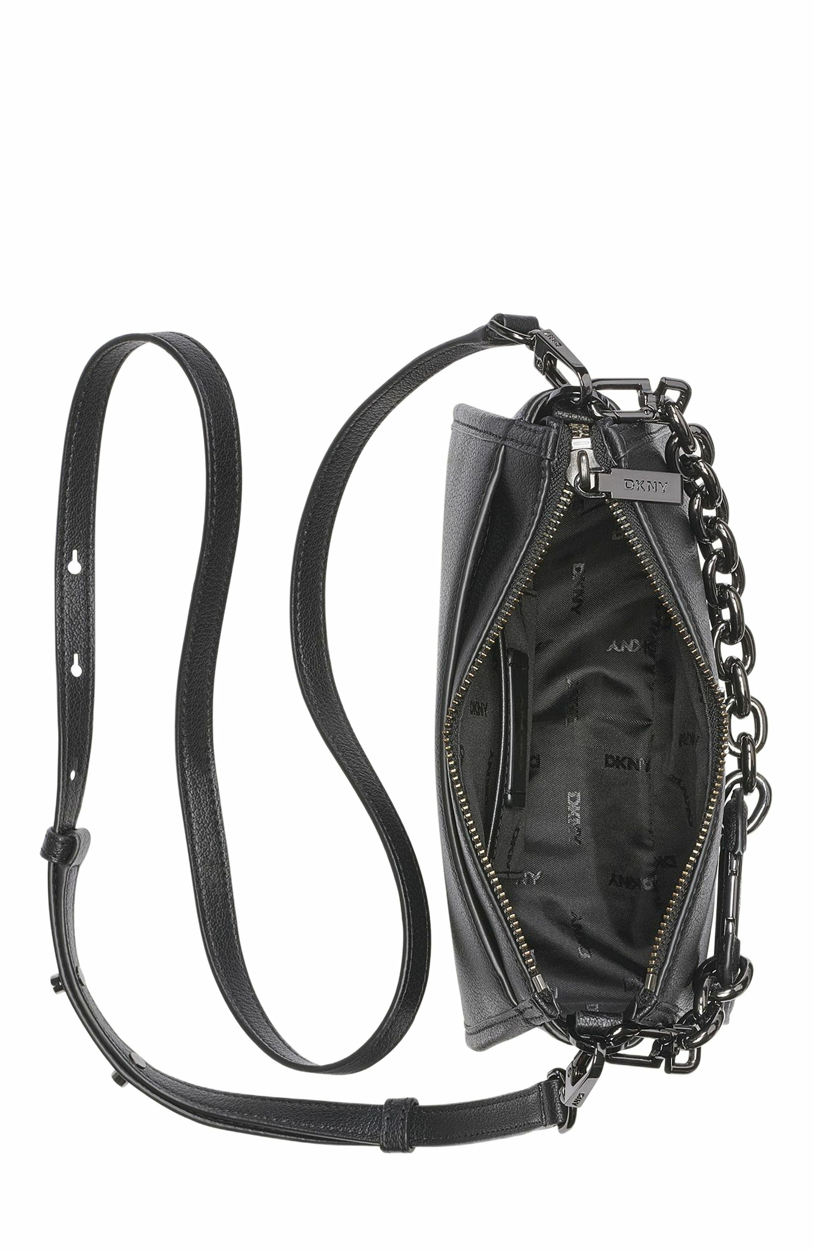 DKNY Adria Crossbody Bag, Alternate, color, Black/Gunmetal