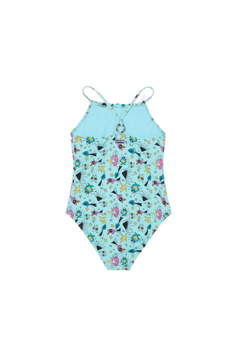 Kid's One-piece Swimsuit, Alternate, color, Island Turquoise