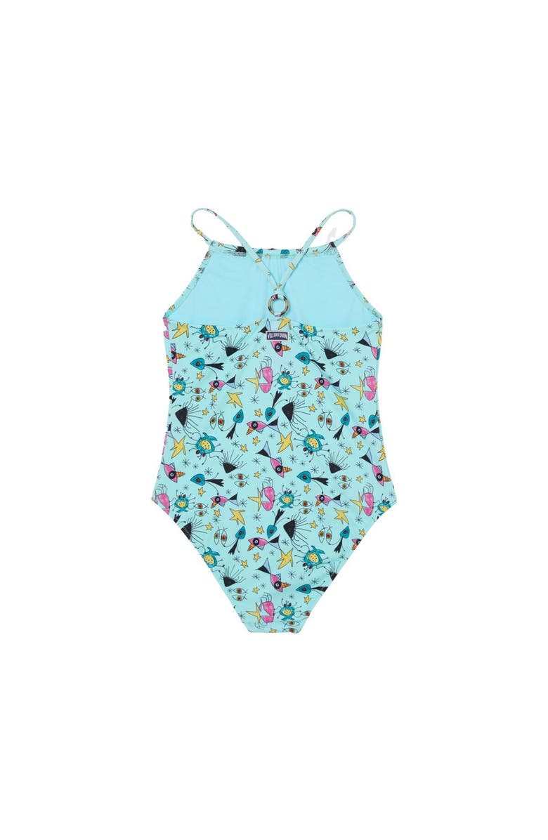 Vilebrequin Kid's One-piece Swimsuit, Alternate, color, Island Turquoise