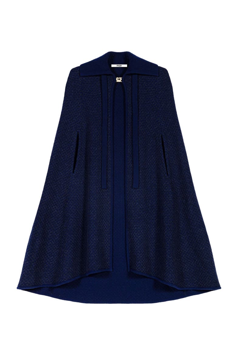 Longline cape cardigan, Alternate, color, Navy