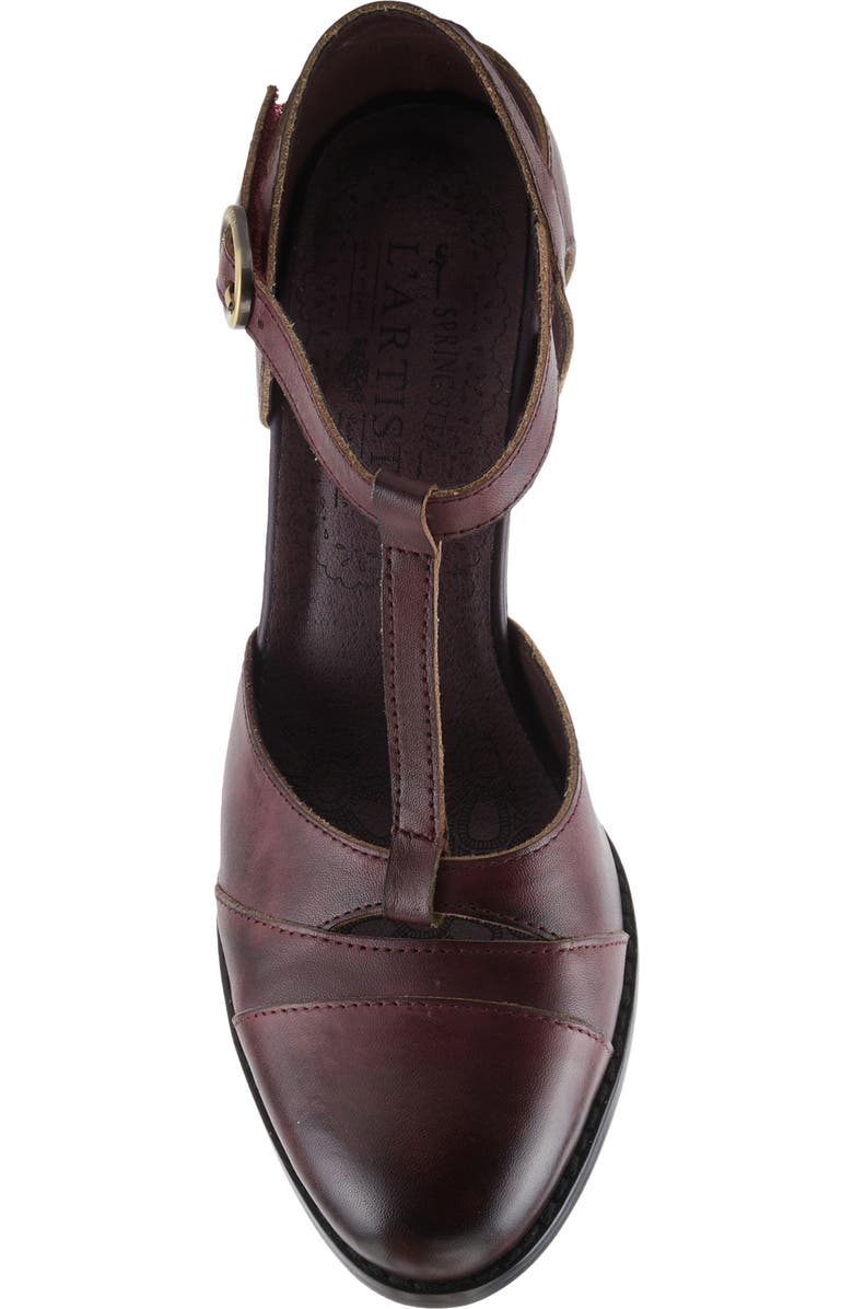 L'Artiste by Spring Step Altamira T-Strap Pump, Alternate, color, Bordeaux